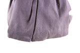 Artisan-Made Vintage 1:12 Miniature Dollhouse Purple Puff Sleeve Dress on Wooden Hanger