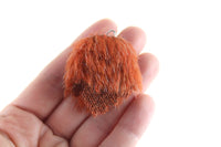 Artisan-Made Vintage 1:12 Miniature Dollhouse Reddish Brown Faux Fur Scarf Stole on Hanger