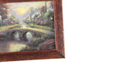 Artisan-Made 1:12 Miniature Dollhouse Framed Landscape Painting Signed by Artist