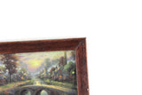 Artisan-Made 1:12 Miniature Dollhouse Framed Landscape Painting Signed by Artist