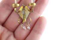 Artisan-Made Vintage 1:12 Miniature Dollhouse Double Arm Brass Candelabra & Iridescent Crystal Wall Sconce Light