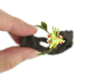Artisan-Made Vintage 1:12 Miniature Dollhouse Green Orchid on Driftwood