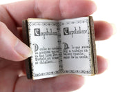 Artisan-Made Vintage Miniature Dollhouse Don Quijote de la Mancha Book