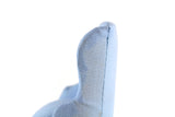 Artisan-Made Vintage 1:12 Miniature Dollhouse Light Blue Wingback Chair by Pitty Pat Miniatures