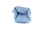 Artisan-Made Vintage 1:12 Miniature Dollhouse Light Blue Wingback Chair by Pitty Pat Miniatures