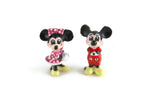 Artisan-Made Vintage 1:12 Miniature Dollhouse Metal Minnie Mouse Toy Figurine