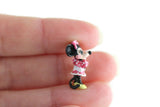Artisan-Made Vintage 1:12 Miniature Dollhouse Metal Minnie Mouse Toy Figurine