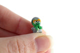 Artisan-Made Vintage 1:12 Miniature Dollhouse Sesame Street Oscar the Grouch Toy Figurine