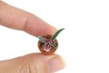 Artisan-Made Vintage 1:12 Miniature Dollhouse Purple Orchid Potted Plant