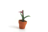Artisan-Made Vintage 1:12 Miniature Dollhouse Purple Orchid Potted Plant