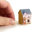 Artisan-Made Vintage 1:48 Quarter Scale Miniature Dollhouse Pink & Yellow Child's Dollhouse