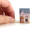 Artisan-Made Vintage 1:48 Quarter Scale Miniature Dollhouse Pink & Yellow Child's Dollhouse