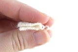 Artisan-Made Vintage 1:12 Miniature Dollhouse White Knit Baby Bonnet Hat