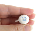 Artisan-Made Vintage 1:12 Miniature Dollhouse White Porcelain Pitcher with Grape & Leaf Design