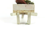 Artisan-Made Vintage 1:12 Miniature Dollhouse White Wheelbarrow with Gardening Accessories