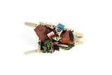 Artisan-Made Vintage 1:12 Miniature Dollhouse White Wheelbarrow with Gardening Accessories
