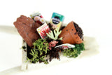 Artisan-Made Vintage 1:12 Miniature Dollhouse White Wheelbarrow with Gardening Accessories