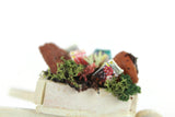 Artisan-Made Vintage 1:12 Miniature Dollhouse White Wheelbarrow with Gardening Accessories