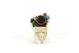 Artisan-Made Vintage 1:12 Miniature Dollhouse White Wheelbarrow with Gardening Accessories