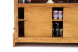 Artisan-Made Vintage 1:12 Miniature Dollhouse Wooden Liquor Cocktail Bar with Sink & Accessories