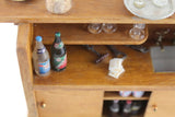 Artisan-Made Vintage 1:12 Miniature Dollhouse Wooden Liquor Cocktail Bar with Sink & Accessories
