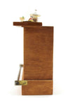 Artisan-Made Vintage 1:12 Miniature Dollhouse Wooden Liquor Cocktail Bar with Sink & Accessories