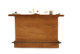 Artisan-Made Vintage 1:12 Miniature Dollhouse Wooden Liquor Cocktail Bar with Sink & Accessories