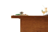 Artisan-Made Vintage 1:12 Miniature Dollhouse Wooden Liquor Cocktail Bar with Sink & Accessories