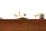 Artisan-Made Vintage 1:12 Miniature Dollhouse Wooden Liquor Cocktail Bar with Sink & Accessories