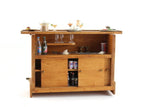 Artisan-Made Vintage 1:12 Miniature Dollhouse Wooden Liquor Cocktail Bar with Sink & Accessories