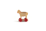 Artisan-Made Vintage 1:12 Miniature Dollhouse Carved Wooden Cow Toy Made in East Germany