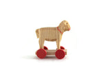 Artisan-Made Vintage 1:12 Miniature Dollhouse Carved Wooden Cow Toy Made in East Germany