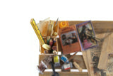 Artisan-Made Vintage 1:12 Miniature Dollhouse Craft Table Workbench with Accessories Signed by Artist