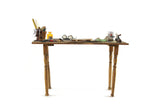 Artisan-Made Vintage 1:12 Miniature Dollhouse Craft Table Workbench with Accessories Signed by Artist