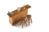 Artisan-Made Vintage 1:12 Miniature Dollhouse Wooden Swivel Barstool