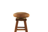 Artisan-Made Vintage 1:12 Miniature Dollhouse Wooden Swivel Barstool