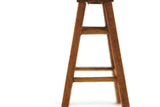 Artisan-Made Vintage 1:12 Miniature Dollhouse Wooden Swivel Barstool