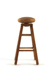Artisan-Made Vintage 1:12 Miniature Dollhouse Wooden Swivel Barstool