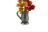 Artisan-Made Vintage 1:12 Miniature Dollhouse Daffodil & Tulip Flower Arrangement in Silver Metal Vase