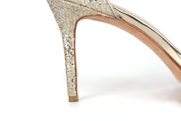 Rare Anthropologie BHLDN "Brinley Heels" by Vince Camuto, Gold Glitter & Beading, Size 9, Originally $160