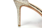 Rare Anthropologie BHLDN "Brinley Heels" by Vince Camuto, Gold Glitter & Beading, Size 9, Originally $160