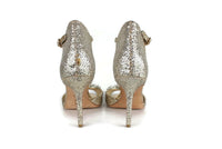 Rare Anthropologie BHLDN "Brinley Heels" by Vince Camuto, Gold Glitter & Beading, Size 9, Originally $160