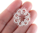 Vintage 1:12 Miniature Dollhouse White Lace Doily