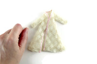 Vintage 1:12 Miniature Dollhouse Beige Lace Robe