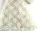 Vintage 1:12 Miniature Dollhouse Beige Lace Robe