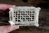 Vintage 1:12 Miniature Dollhouse Beige Wicker Bench
