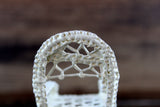 Vintage 1:12 Miniature Dollhouse Beige Wicker Rocking Chair