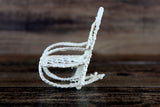 Vintage 1:12 Miniature Dollhouse Beige Wicker Rocking Chair