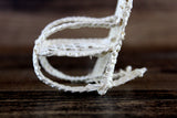 Vintage 1:12 Miniature Dollhouse Beige Wicker Rocking Chair