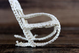Vintage 1:12 Miniature Dollhouse Beige Wicker Rocking Chair